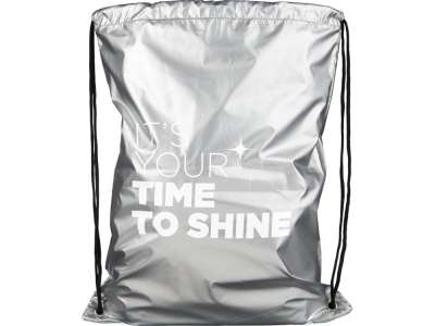 Рюкзак-мешок Be Inspired блестящий под нанесение логотипа