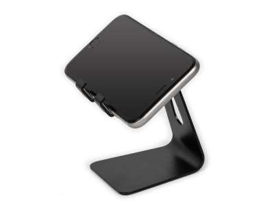 Подставка для смартфона с регулируемым углом Swip, металл под нанесение логотипа