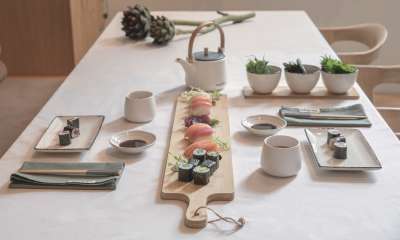 Набор для сервировки Ukiyo из 3 предметов с бамбуковым подносом под нанесение логотипа