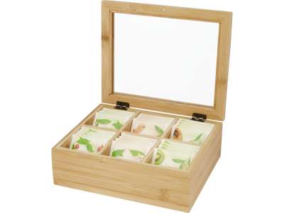 Бамбуковая коробка для чая Ocre под нанесение логотипа