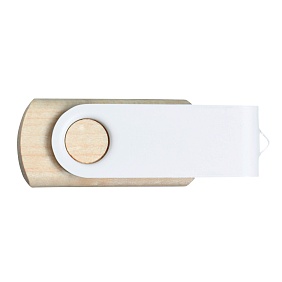 Флешка TWIST WOOD COLOR Светлое дерево с белым 4014.31.07.4ГБ с логотипом, рис. 3 — Деревянные флешки BIZGIFT