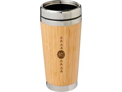 Термостакан Bambus с бамбуковой отделкой под нанесение логотипа