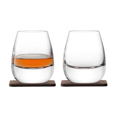 Набор стаканов Islay Whisky с деревянными подставками под нанесение логотипа