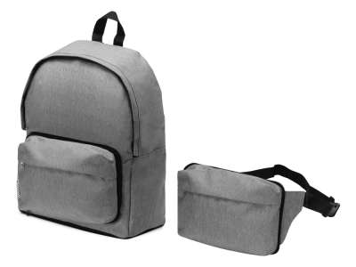 Рюкзак из переработанного пластика Extend 2-в-1 с поясной сумкой под нанесение логотипа