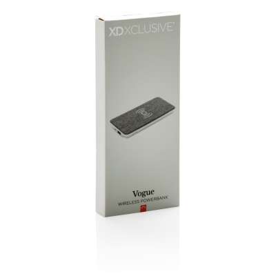 Беспроводной внешний аккумулятор Vogue, 5W, черный под нанесение логотипа