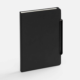 Блокнот Neli, черный с логотипом, рис. 4 — Блокноты BIZGIFT