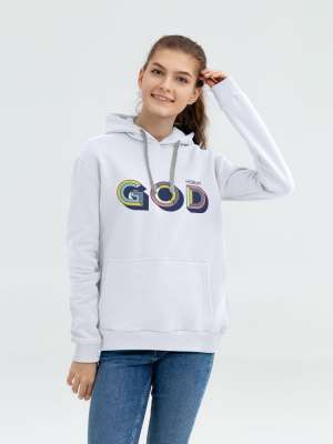 Толстовка с капюшоном «Новый GOD» под нанесение логотипа