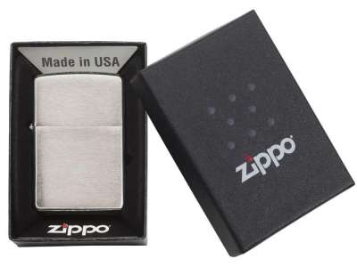 Зажигалка ZIPPO Classic с покрытием Brushed Chrome под нанесение логотипа