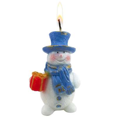 Свеча «Снеговик» под нанесение логотипа