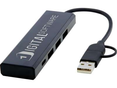Концентратор USB 2.0 Rise под нанесение логотипа