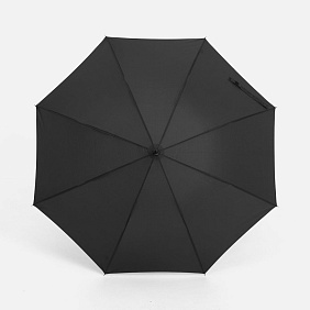 Зонт-трость Wind, черный с логотипом, рис. 2 — Зонты трости BIZGIFT