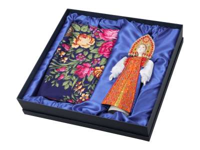 Подарочный набор Марфа: кукла, платок под нанесение логотипа