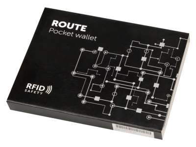 Кошелек Route с защитой от RFID считывания под нанесение логотипа