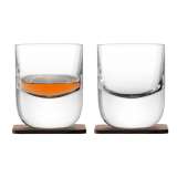 Набор стаканов Renfrew Whisky с деревянными подставками фото