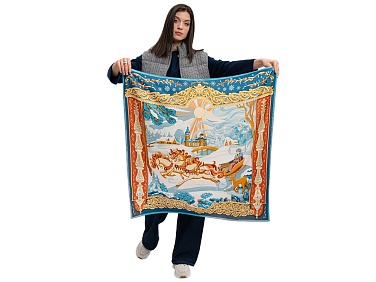 Платок «Русская зима» с логотипом, рис. 4 — Платки BIZGIFT