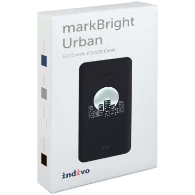 Аккумулятор с беспроводной зарядкой markBright Urban под нанесение логотипа