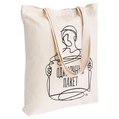Холщовая сумка «Одиночный пакет» под нанесение логотипа