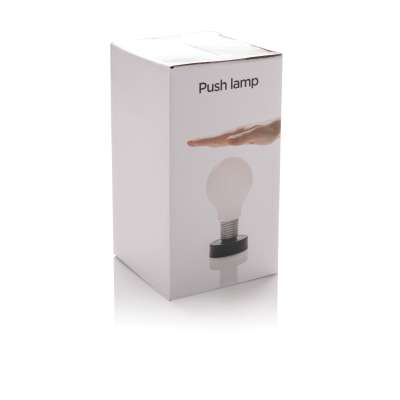 Лампа Push, черный под нанесение логотипа