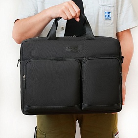 Сумка для ноутбука L255, черная с логотипом, рис. 14 — Сумки для ноутбука BIZGIFT