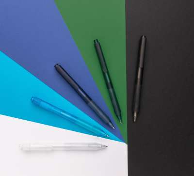 Ручка X9 с матовым корпусом и силиконовым грипом под нанесение логотипа