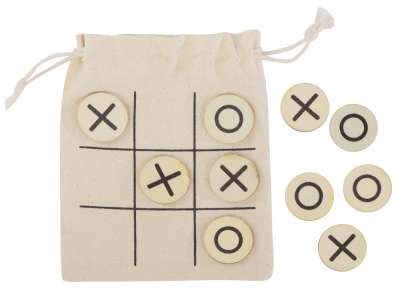 Деревянные крестики-нолики в мешочке XO под нанесение логотипа