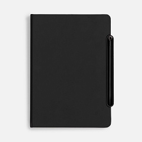 Блокнот Neli, черный с логотипом, рис. 1 — Блокноты BIZGIFT