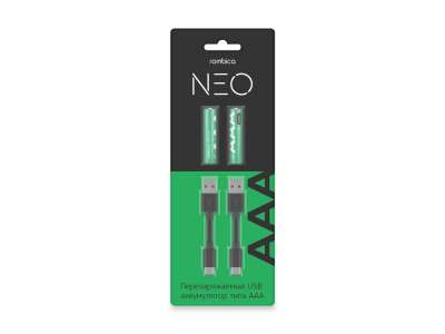 Аккумуляторные батарейки NEO X3C, ААА под нанесение логотипа