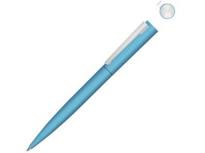 Ручка шариковая металлическая Brush Gum, soft-touch под нанесение логотипа