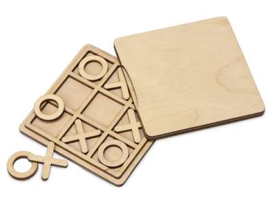 Игра из дерева Крестики нолики под нанесение логотипа