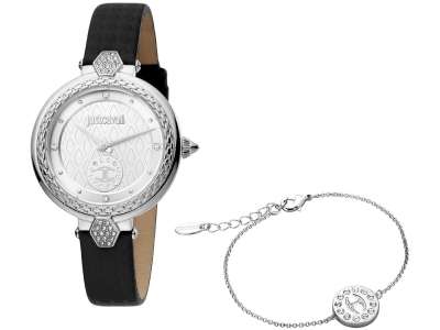 Подарочный набор: часы наручные женские, браслет под нанесение логотипа