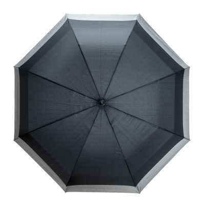 Расширяющийся зонт-антишторм Swiss Peak, d135 см, черный под нанесение логотипа