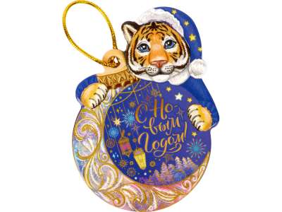 Новогоднее украшение Тигр на удачу под нанесение логотипа