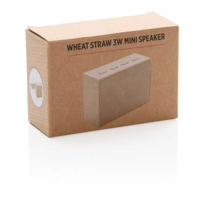 Мини-колонка Wheat Straw, 3 Вт под нанесение логотипа