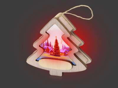 Новогодняя подвеска с подсветкой Ёлочка под нанесение логотипа