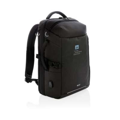 Рюкзак для путешествий Swiss Peak XXL Weekend с RFID защитой и разъемом USB, черный под нанесение логотипа