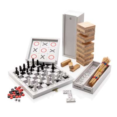 Набор настольных игр Микадо/Домино в деревянной коробке под нанесение логотипа