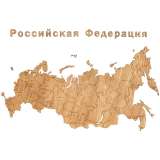 Деревянная карта России с названиями городов фото