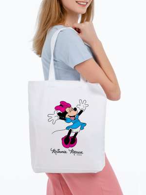 Холщовая сумка «Минни Маус. So Happy!» под нанесение логотипа