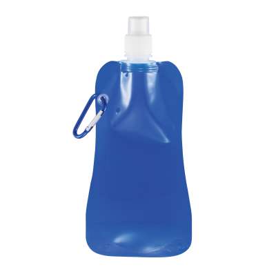 Складная бутылка для воды, 400 мл, синий под нанесение логотипа