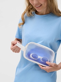 Влагостойкая косметичка Aquanko, белая с логотипом, рис. 9 — Спортивные аксессуары BIZGIFT