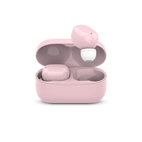 Наушники беспроводные Hiper TWS SAMUN, розовые с логотипом, рис. 3 — Наушники BIZGIFT
