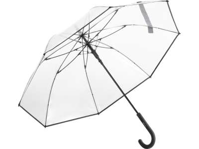 Зонт-трость Pure с прозрачным куполом под нанесение логотипа