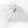 Зонт-трость с пластиковой ручкой, полуавтомат; белый; D=103 см; нейлон