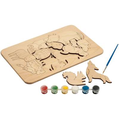 Пазл-раскраска Wood Games под нанесение логотипа