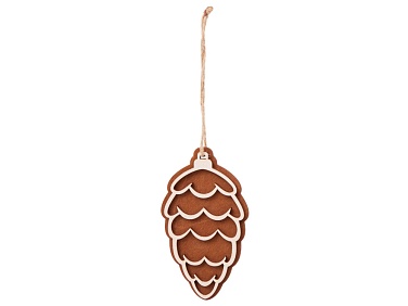 Деревянная подвеска на елку «Cedar» с логотипом, рис. 3 — Новогодние игрушки BIZGIFT