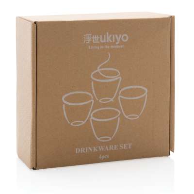 Набор керамических чашек Ukiyo, 4 шт. под нанесение логотипа