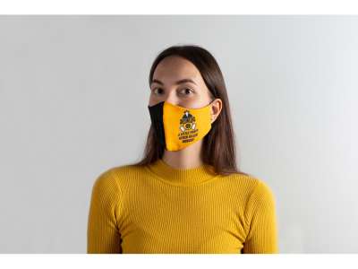 Гигиеническая маска для лица многоразовая с люверсом, для сублимации в крое под нанесение логотипа