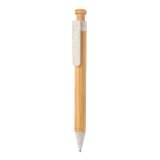 Бамбуковая ручка с клипом из пшеничной соломы фото