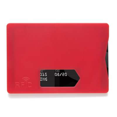 Держатель для карт RFID, красный под нанесение логотипа