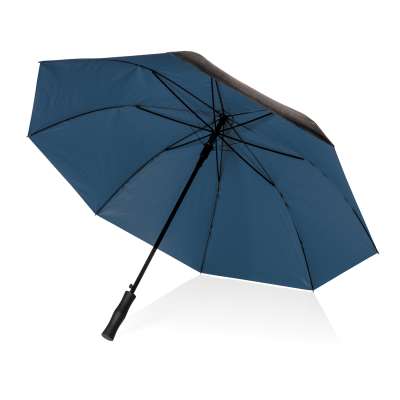 Двухцветный плотный зонт Impact из RPET AWARE™ с автоматическим открыванием, d120 см под нанесение логотипа